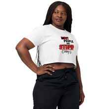 "Most People Are Stupid" Women’s crop top