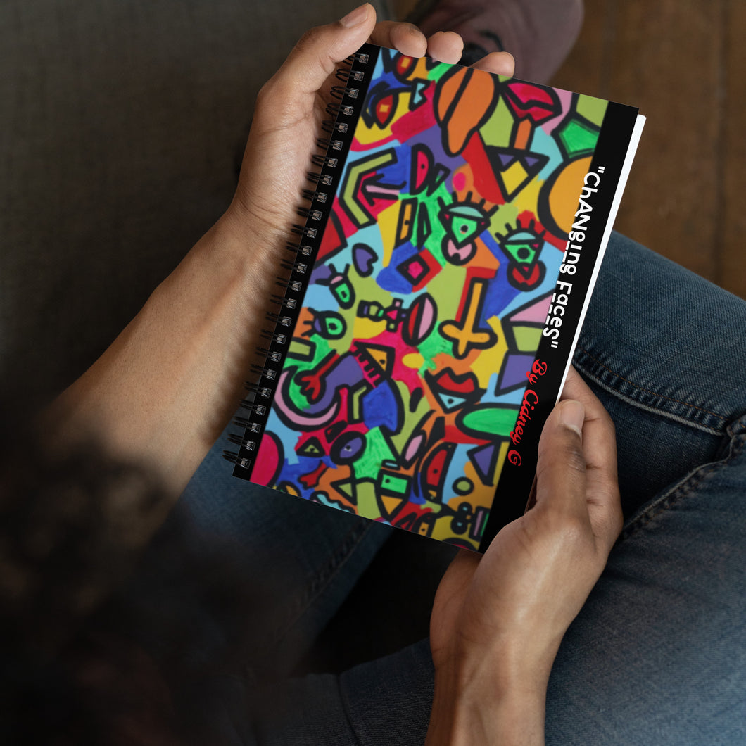 Changing Faces Spiral notebook