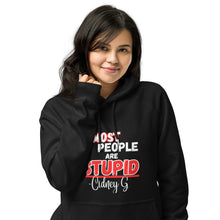 "Most People Are Stupid" Unisex eco raglan hoodie
