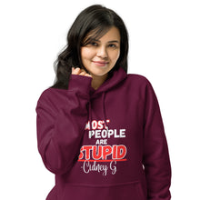 "Most People Are Stupid" Unisex eco raglan hoodie
